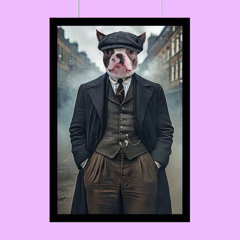 Peaky Blinders Pet Portrait - Custom Pet Portrait